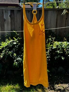 Miss Sixty Yellow Ring-Back Tank Top